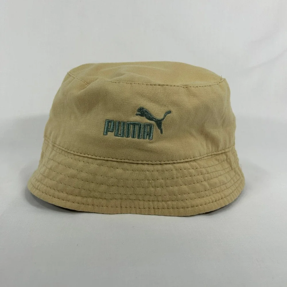 Puma Kids Tan Embroidered Logo Bucket Hat – Streetwear Sun Cap